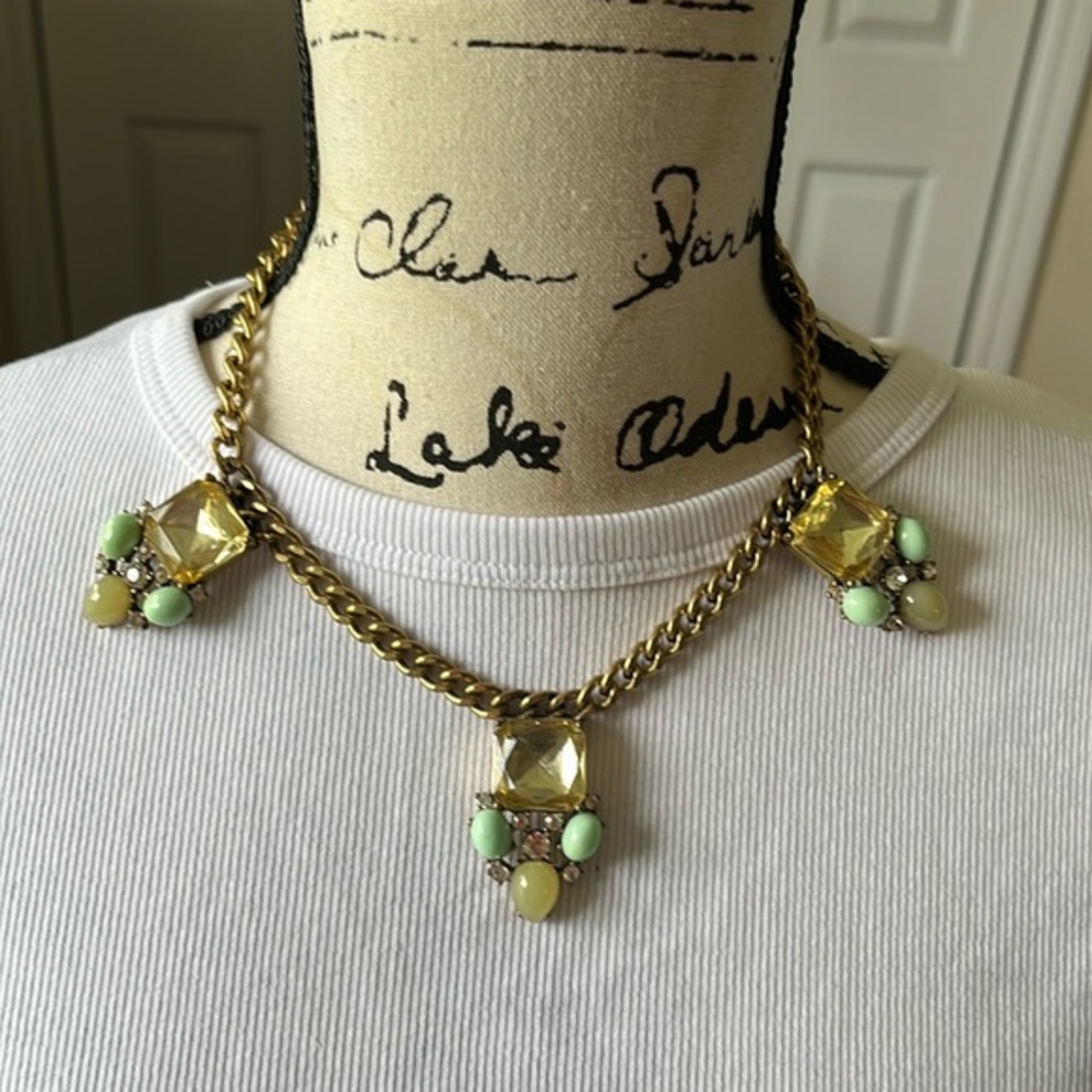J. Crew three stone statement necklace